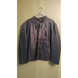 MAC Tools 100% Leather Polyester Lining Moto Men's Jacket‎ (XL) Black